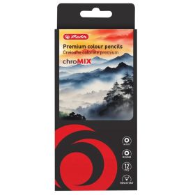 Creioane colorate HERLITZ ChroMIX, 12 culori/set